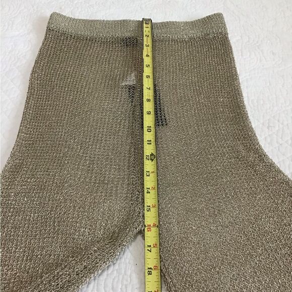 South Beach Gold Mesh Coverup Pants Size Large - Picture 9 of 11